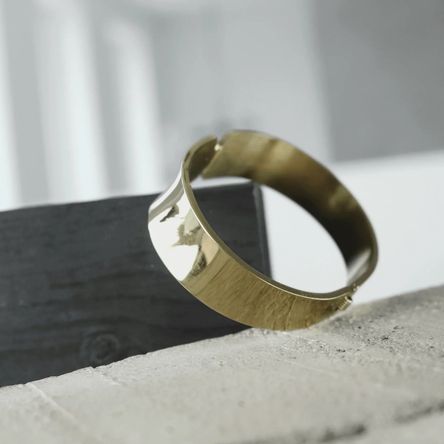 Passion Waterproof Minimalistic Statement Bangle Bracelet 18K Gold Plating