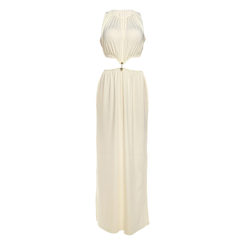 Womens Fashionable Sexy Midriff-baring Sleeveless Dress