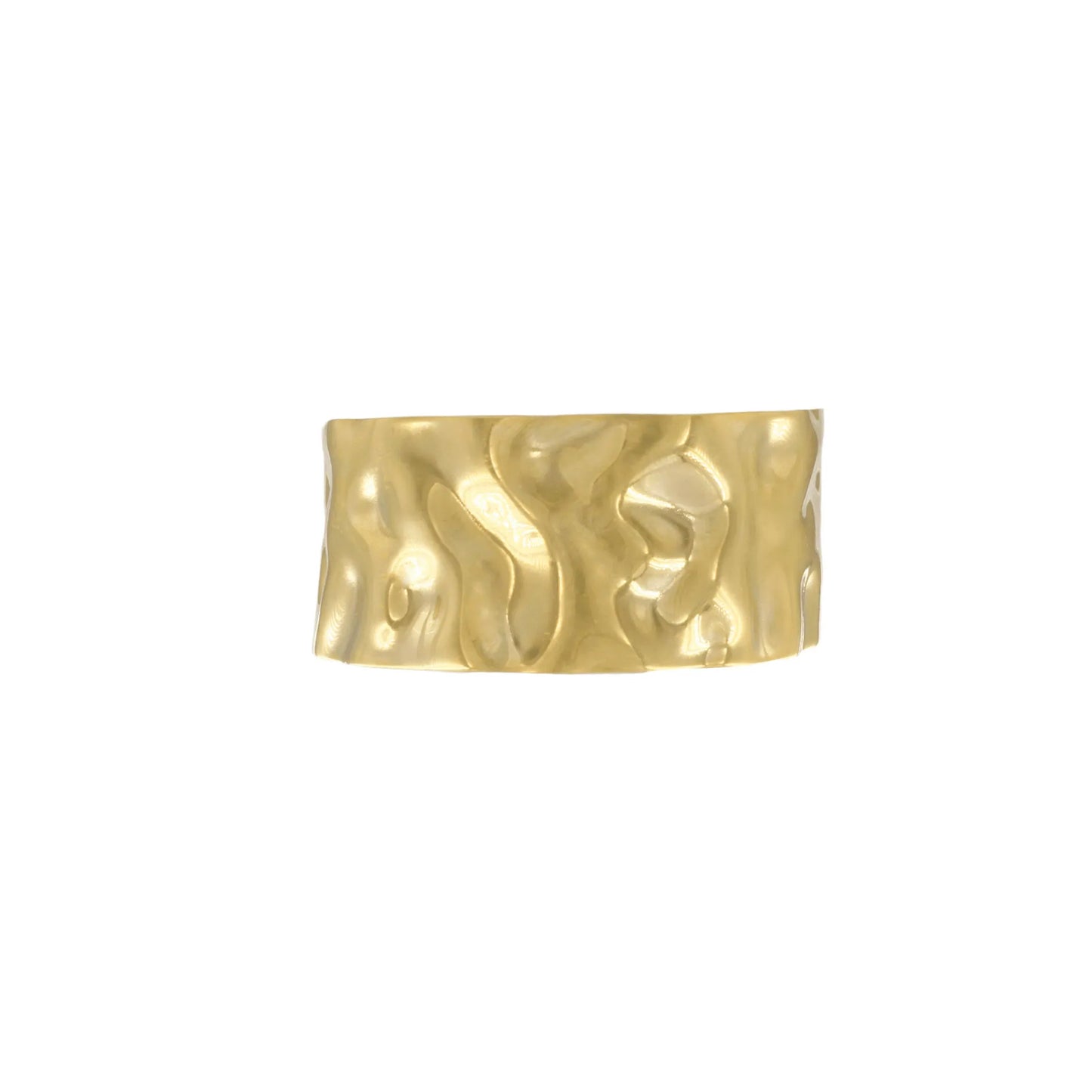Courage Waterproof Organic Statement Cuff Bracelet 18K Gold Plating-4