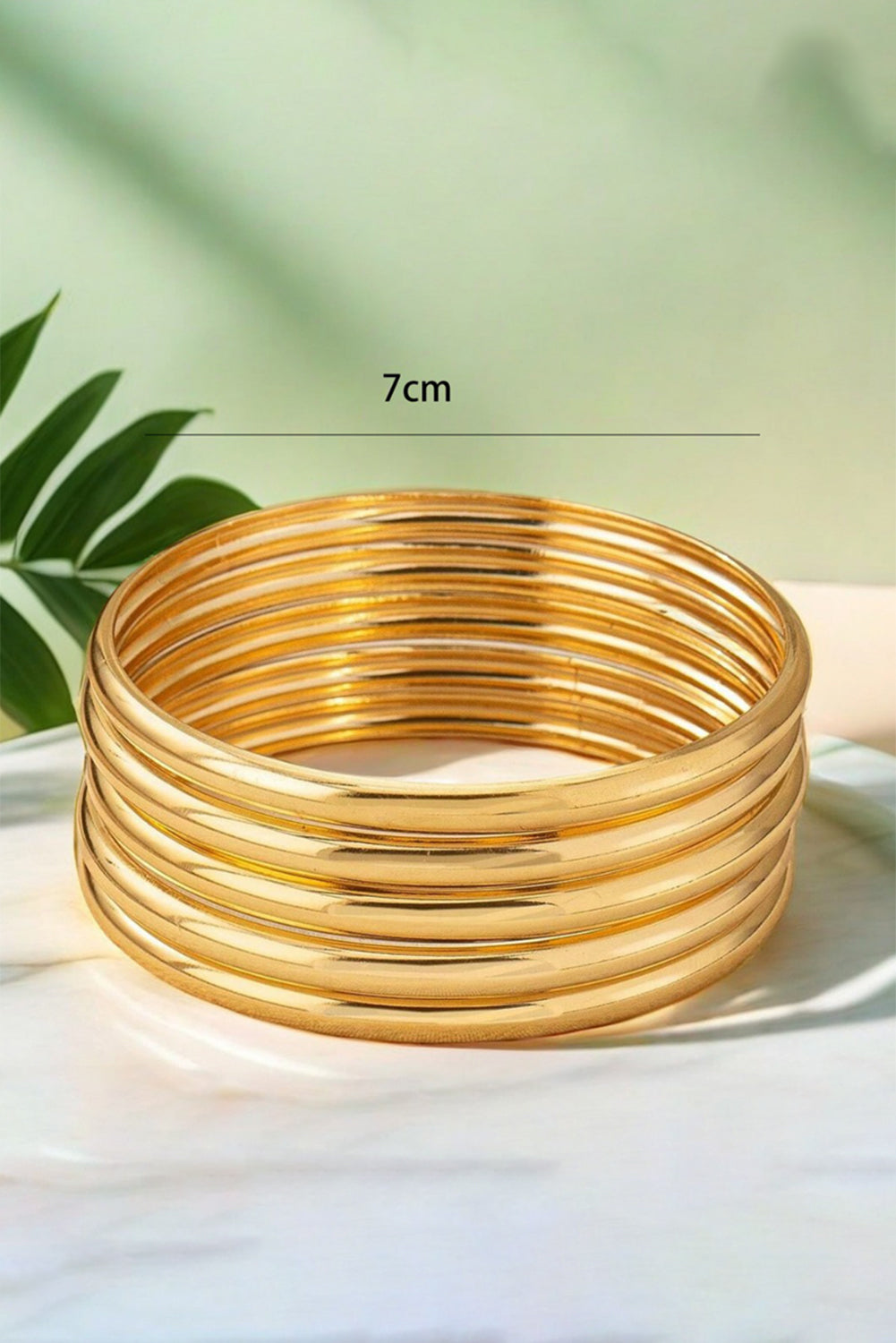 Gold Multi Layer Bangle Bracelet-2