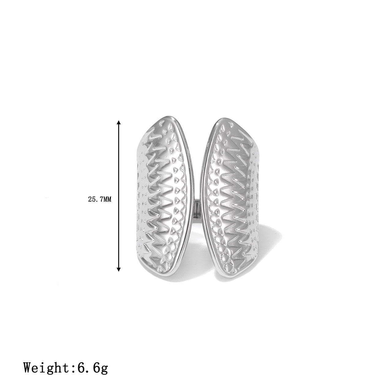 Women's Exaggerated Wind Ring Geometry Titanium Steel