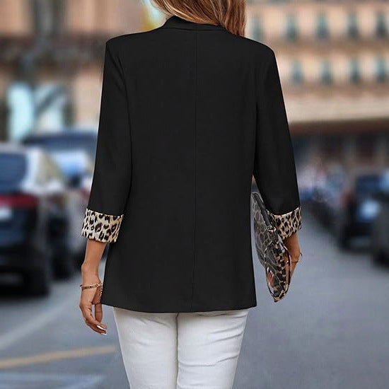 Stylish Long-sleeve Cardigan With A Personalized Suit Design
