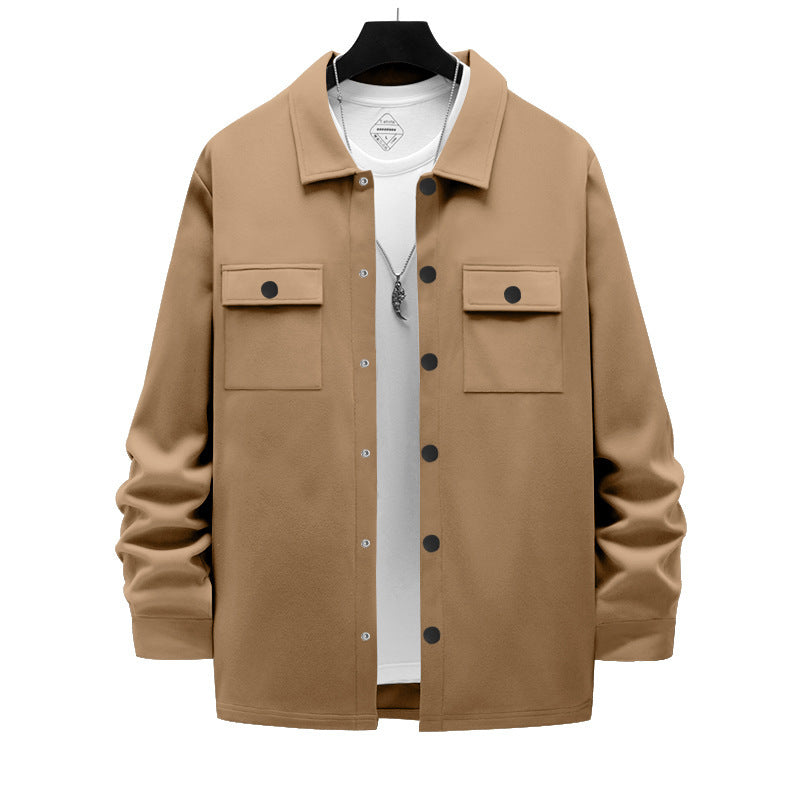 Retro Single-breasted Lapel Casual Long-sleeve Jacket