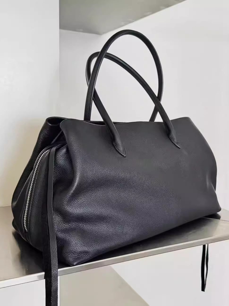 Fashionable All-match Suede Tote Commuter Design Portable Shoulder Messenger Bag