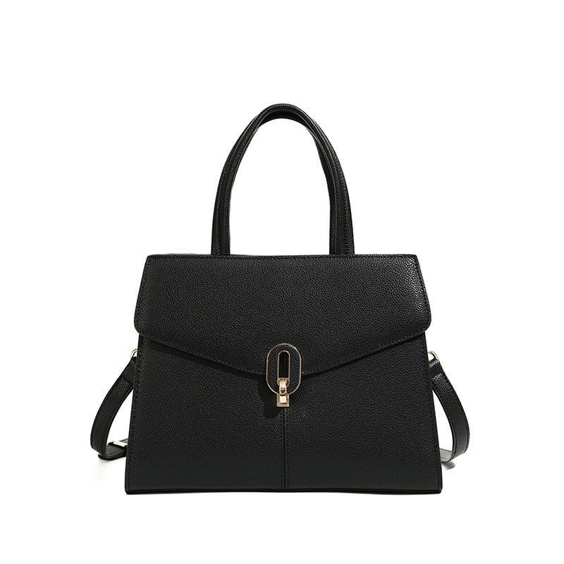 Red Leather Commuting High-grade Handbag