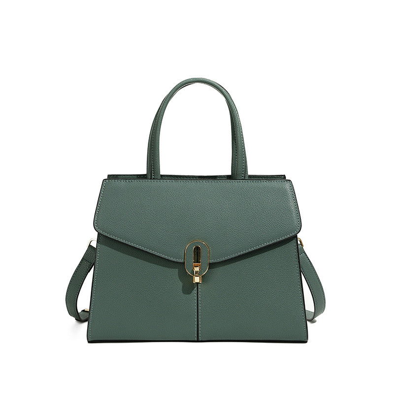 Red Leather Commuting High-grade Handbag