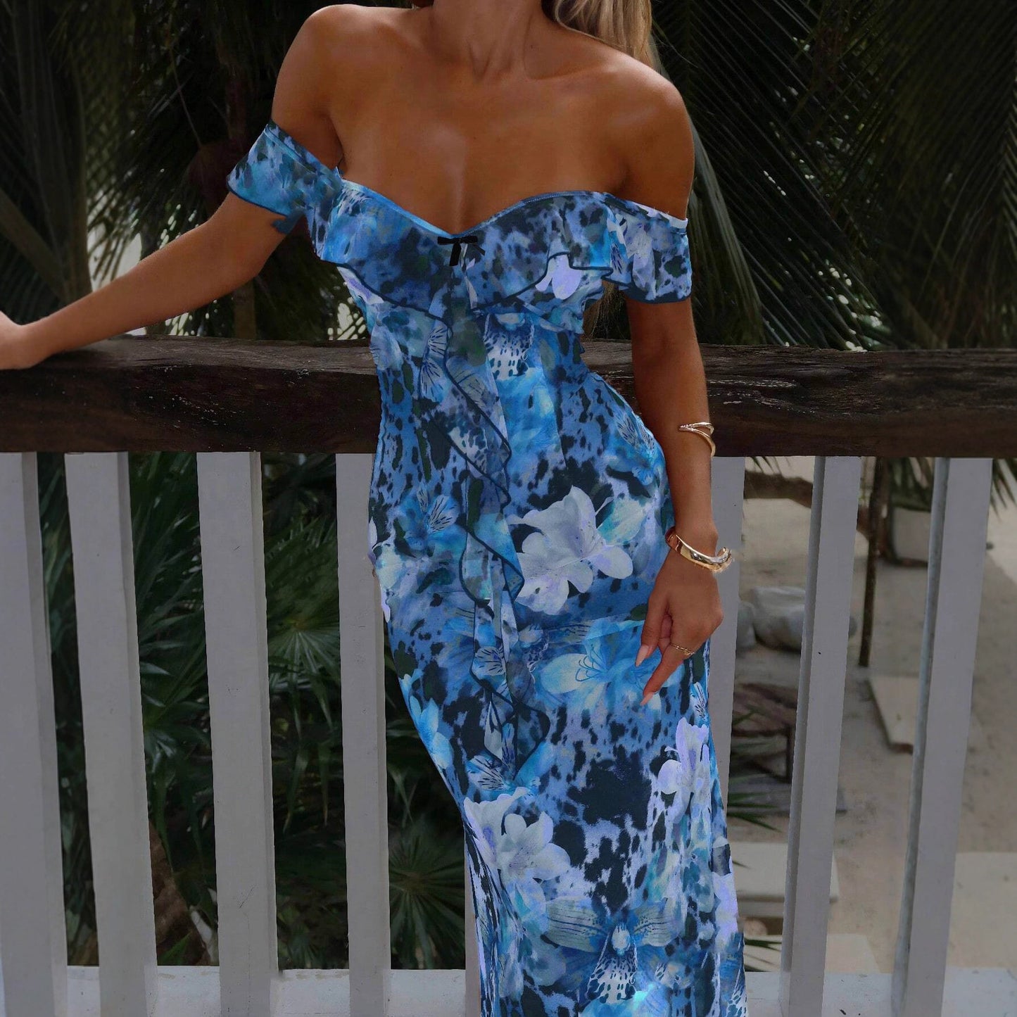 Mid-waist Fashionable Printed Dress For Women