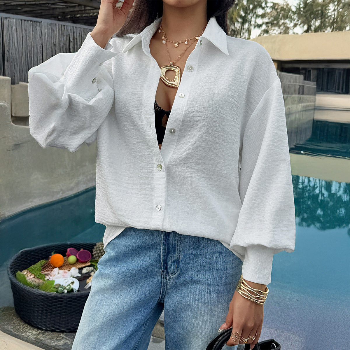 Women's Elegant, Effortless-Style Loose Slimming Shirt
