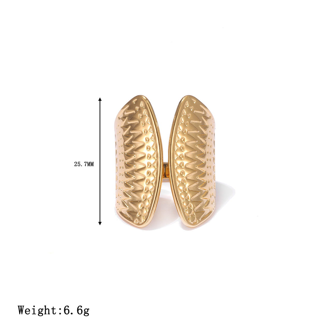 Women's Exaggerated Wind Ring Geometry Titanium Steel