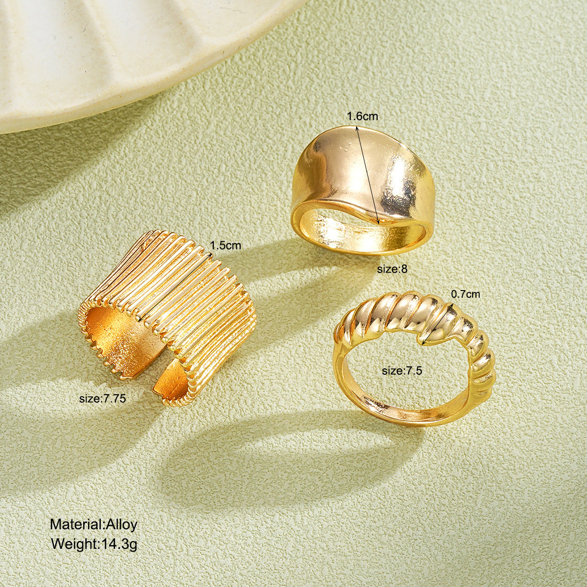 Hemp Rope Wrapped Fashionable Personalized Ring