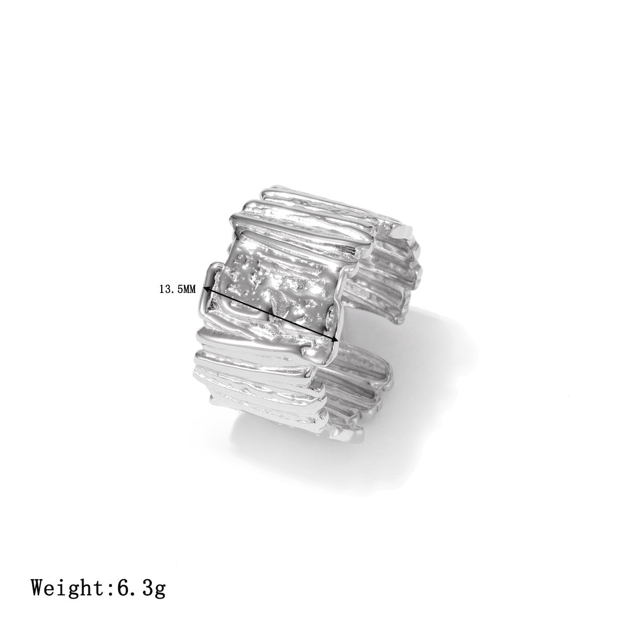 Women's Exaggerated Wind Ring Geometry Titanium Steel