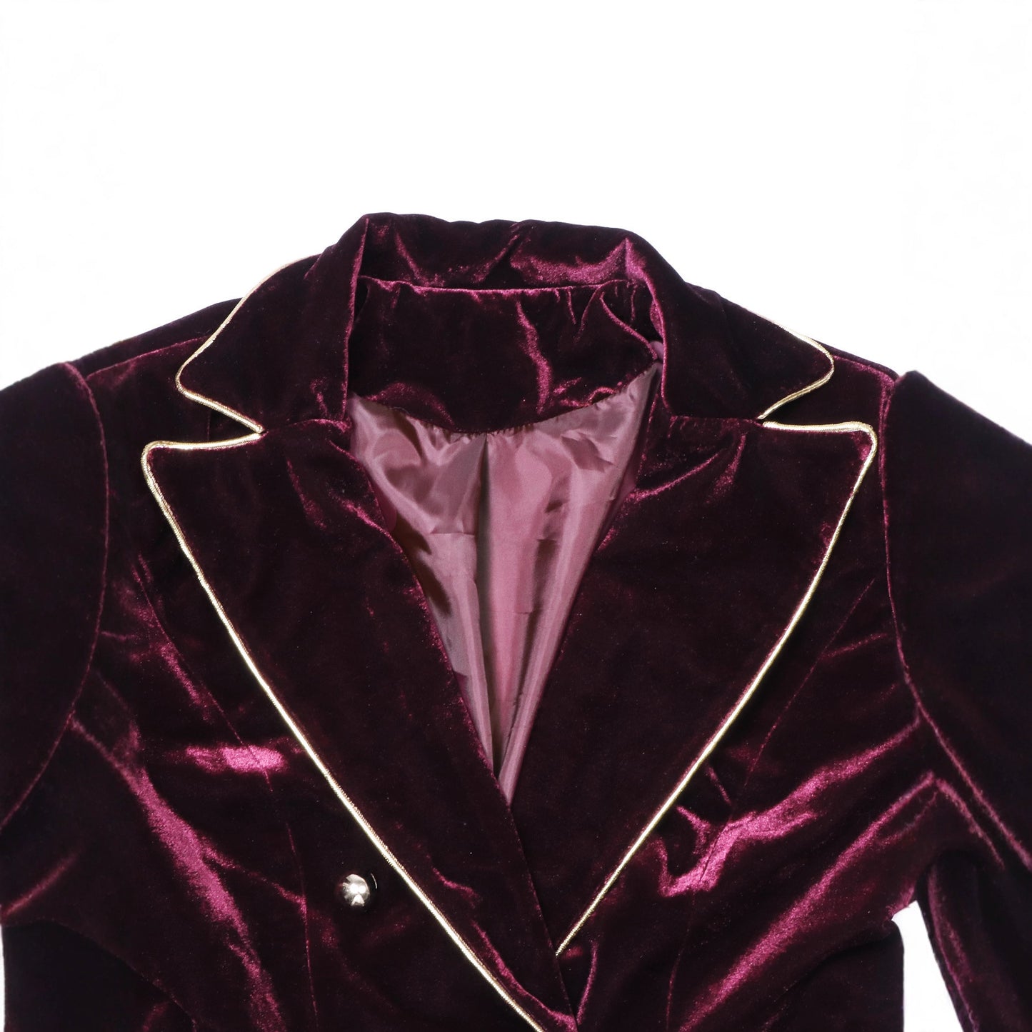 SpringSummer New Arrival Slim-fit Double-breasted Fuzzy Patchwork Evening Gown Top