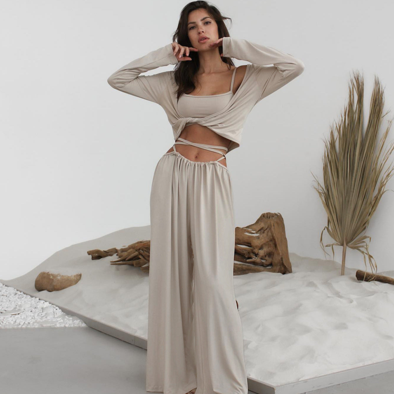 Comfortable Modal Long-sleeve Pajama Set With Long Pants