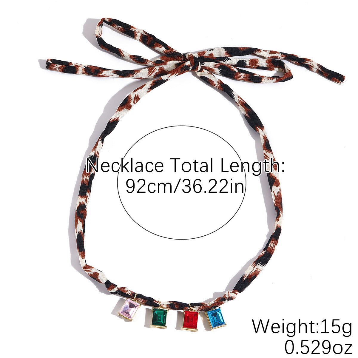 Retro High-End Leopard Print Scarf Necklace
