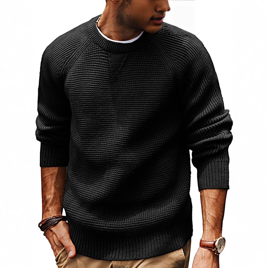 Men's Retro Heavyweight Thickened Sweater Loose-Fit Casual Knitwear