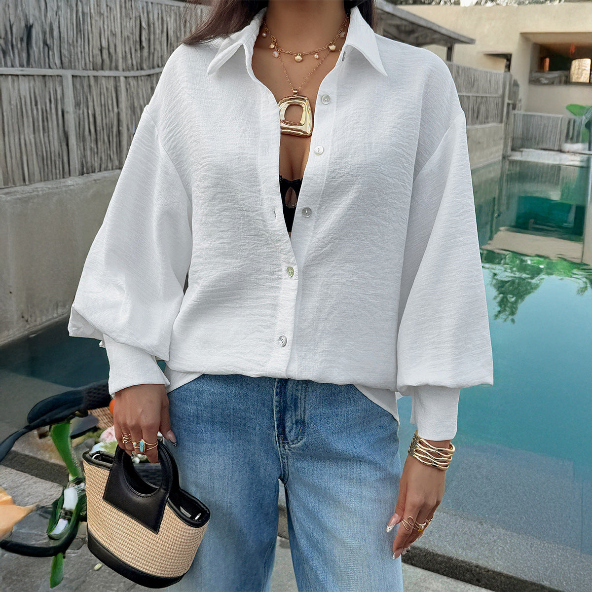 Women's Elegant, Effortless-Style Loose Slimming Shirt