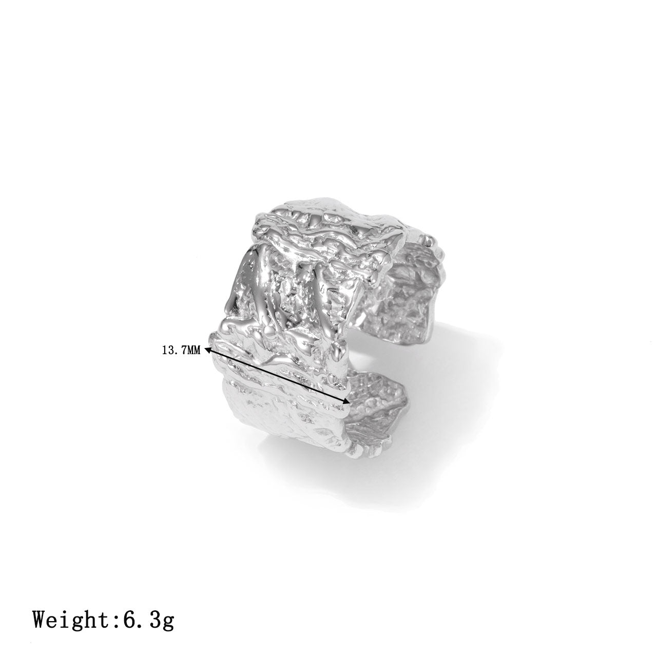 Women's Exaggerated Wind Ring Geometry Titanium Steel