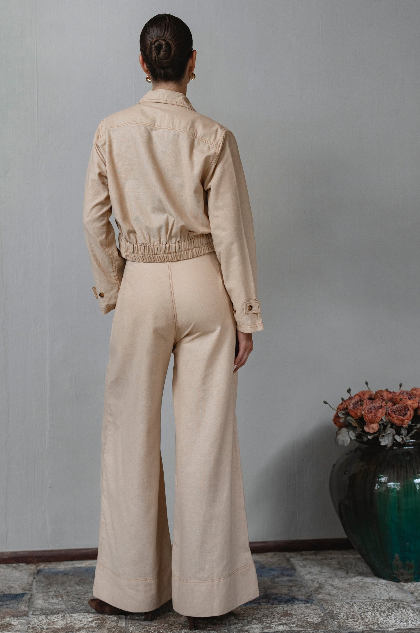 Pantalon large en lin Orion