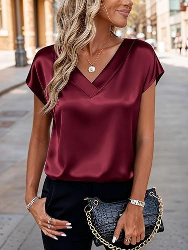 Women's Business V-Neck Casual Pullover Top