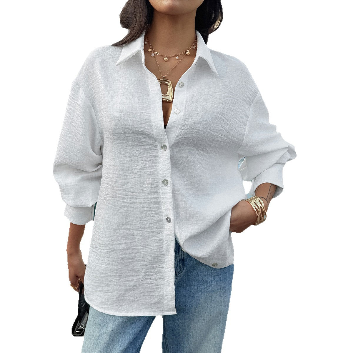 Women's Elegant, Effortless-Style Loose Slimming Shirt