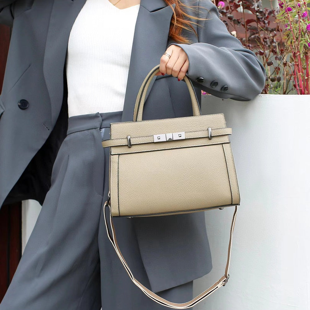 High-Grade Small Square Genuine Leather All-match Shoulder Bag