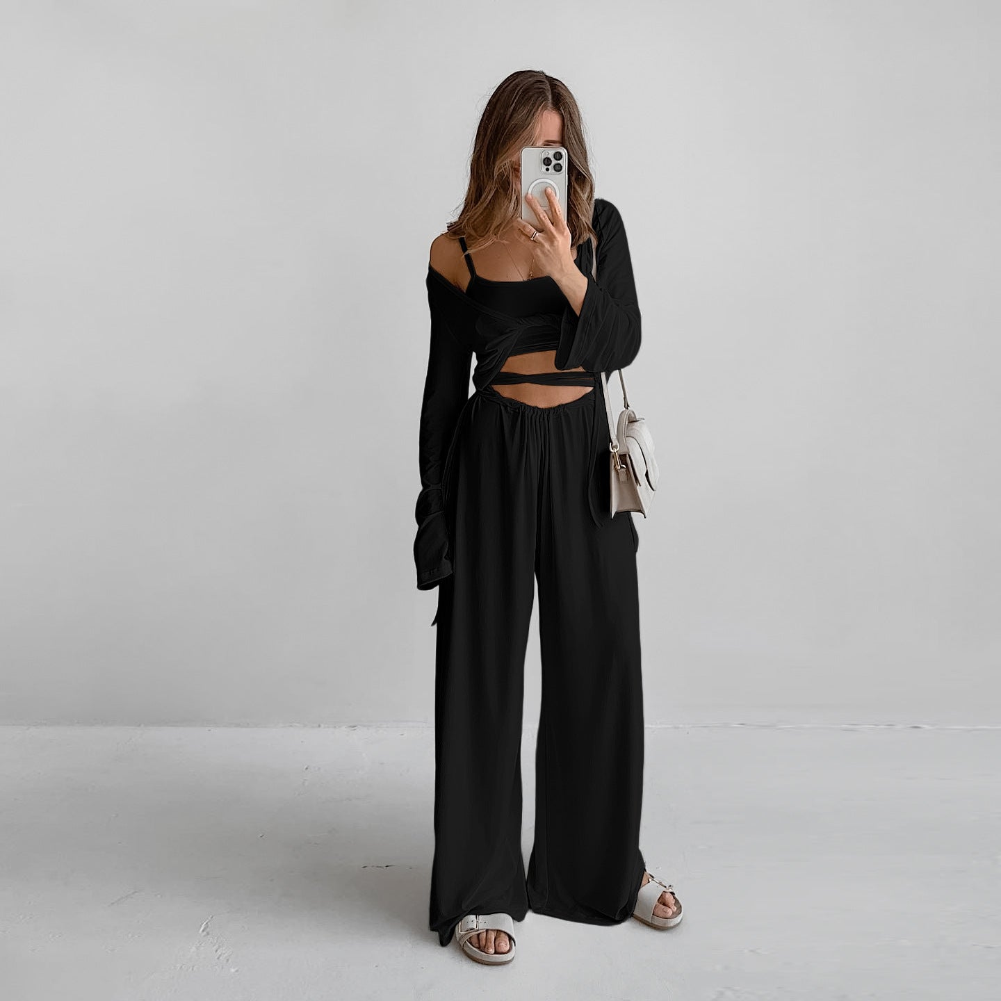Comfortable Modal Long-sleeve Pajama Set With Long Pants