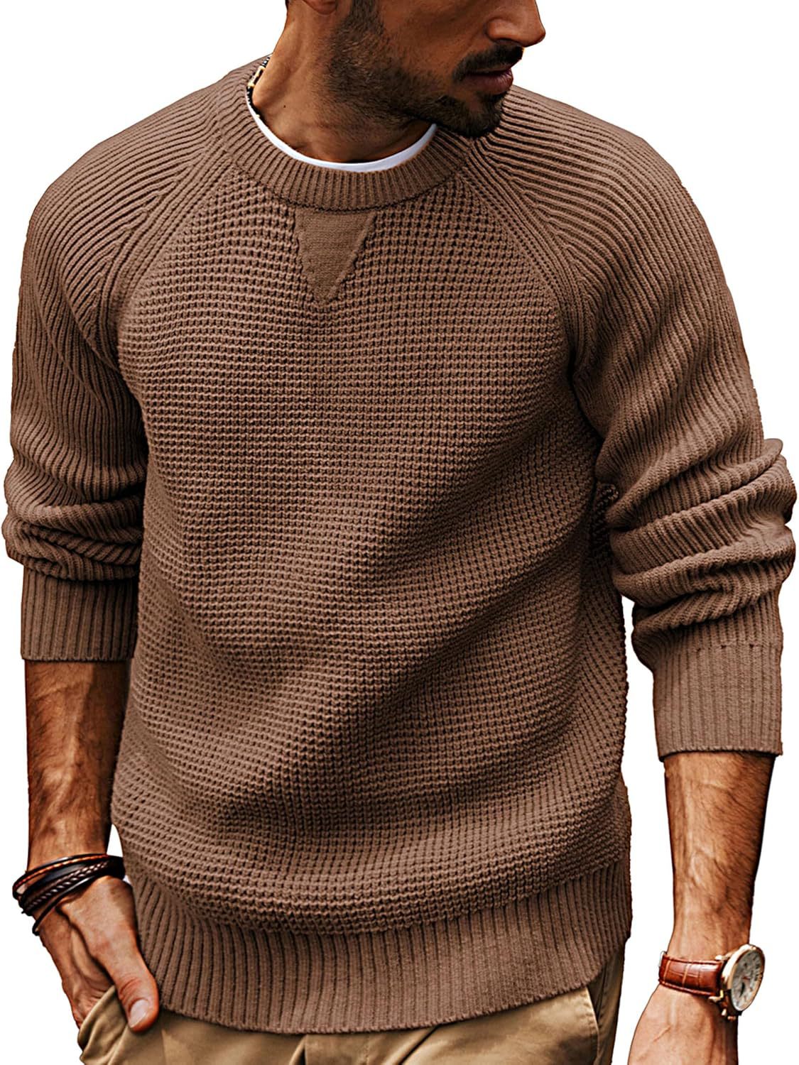 Men's Retro Heavyweight Thickened Sweater Loose-Fit Casual Knitwear