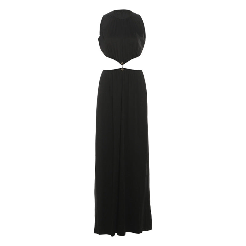 Womens Fashionable Sexy Midriff-baring Sleeveless Dress