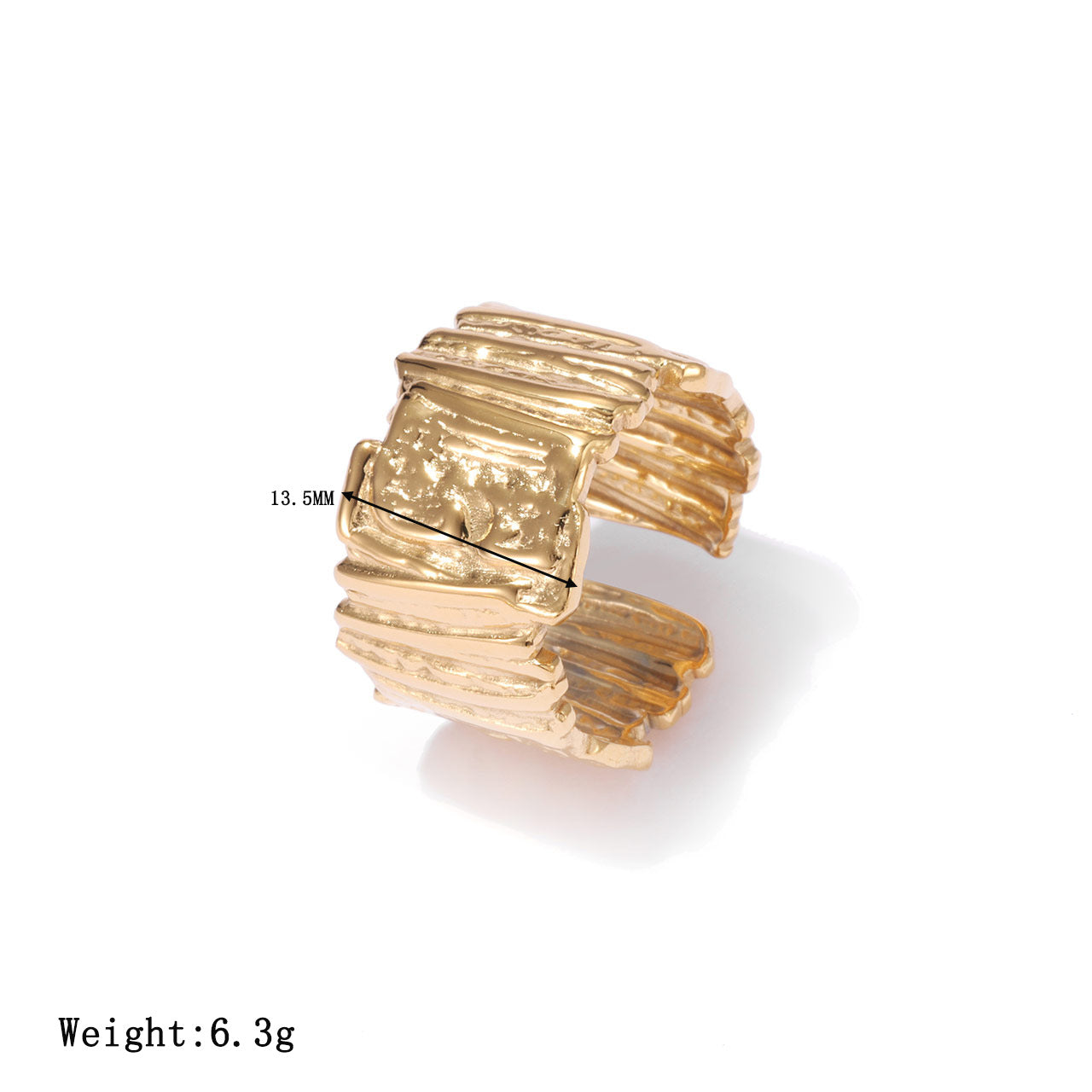 Women's Exaggerated Wind Ring Geometry Titanium Steel
