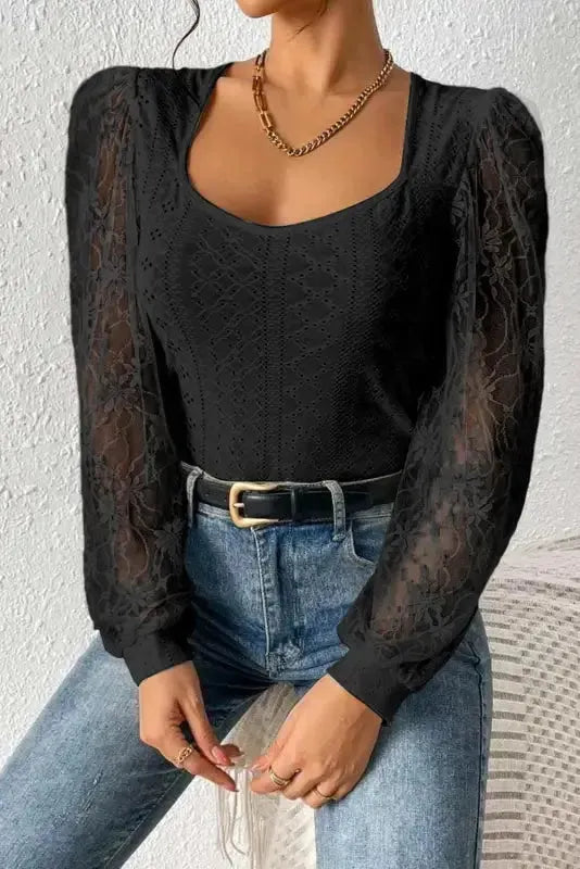 Frenchy Lace Sleeve Bodysuit